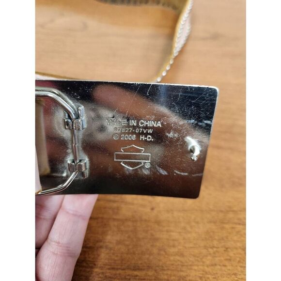 Harley-Davidson XL Pink and silver studded belt with removable buckle - Picture 3 of 10